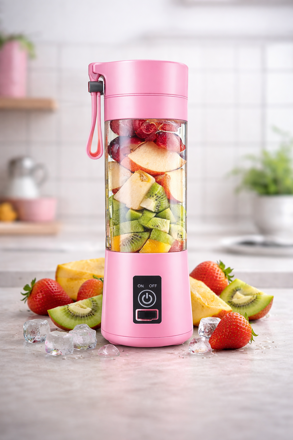 Portable USB Rechargeable Blender – 380ml Mini Juicer for Smoothies, Shakes & Juice | Travel Friendly Personal Blender