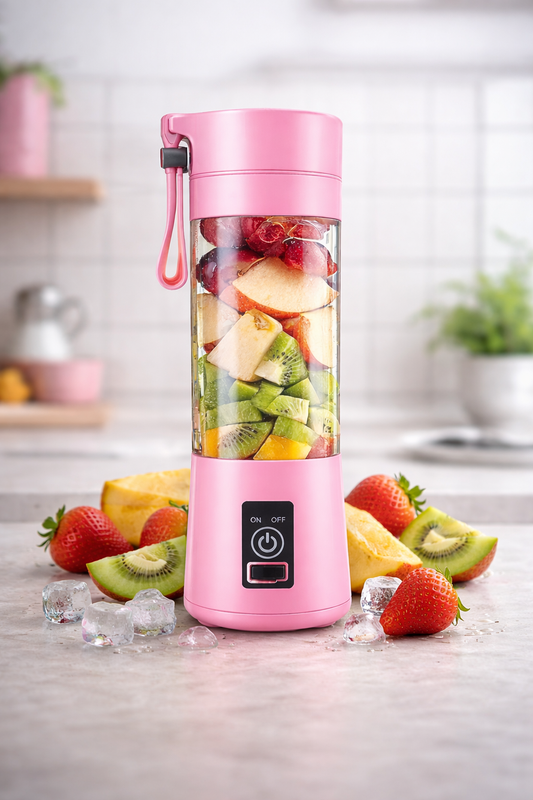 Portable USB Rechargeable Blender – 380ml Mini Juicer for Smoothies, Shakes & Juice | Travel Friendly Personal Blender